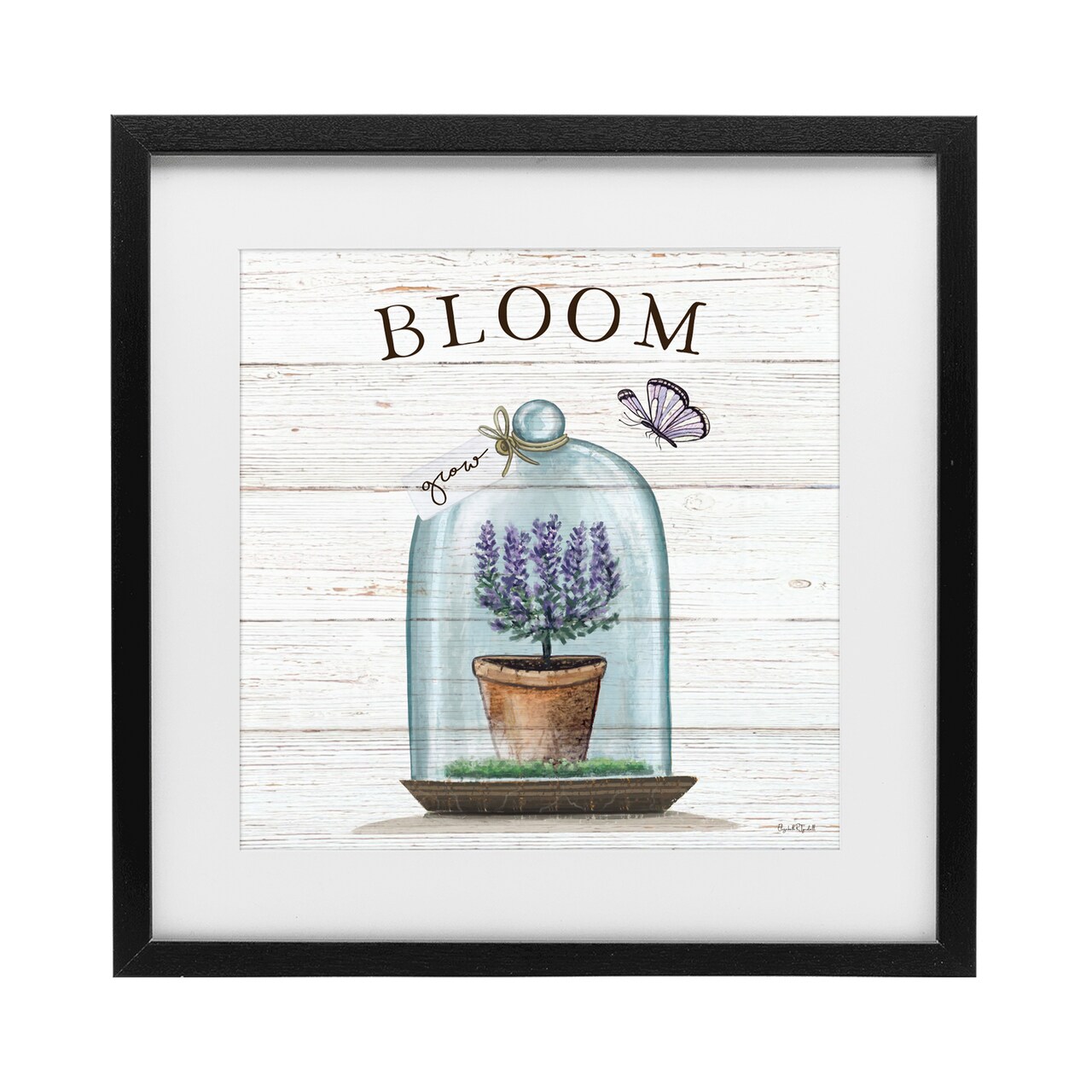 Stupell Industries Cottage Bloom in Bell Jar Framed Print Under Glass, design by Elizabeth Tyndall
